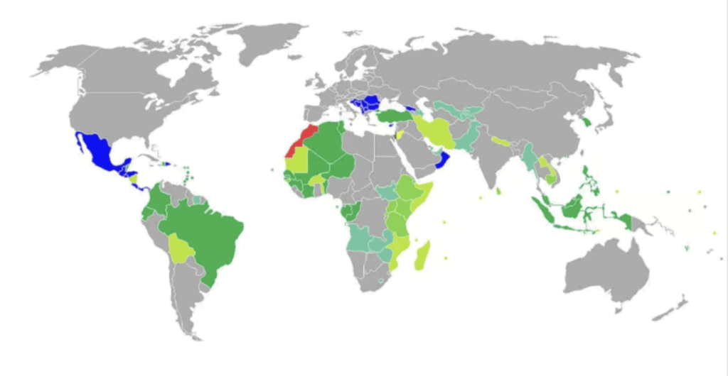 قائمة الدول بدون فيزا للمغاربة 2023-2024