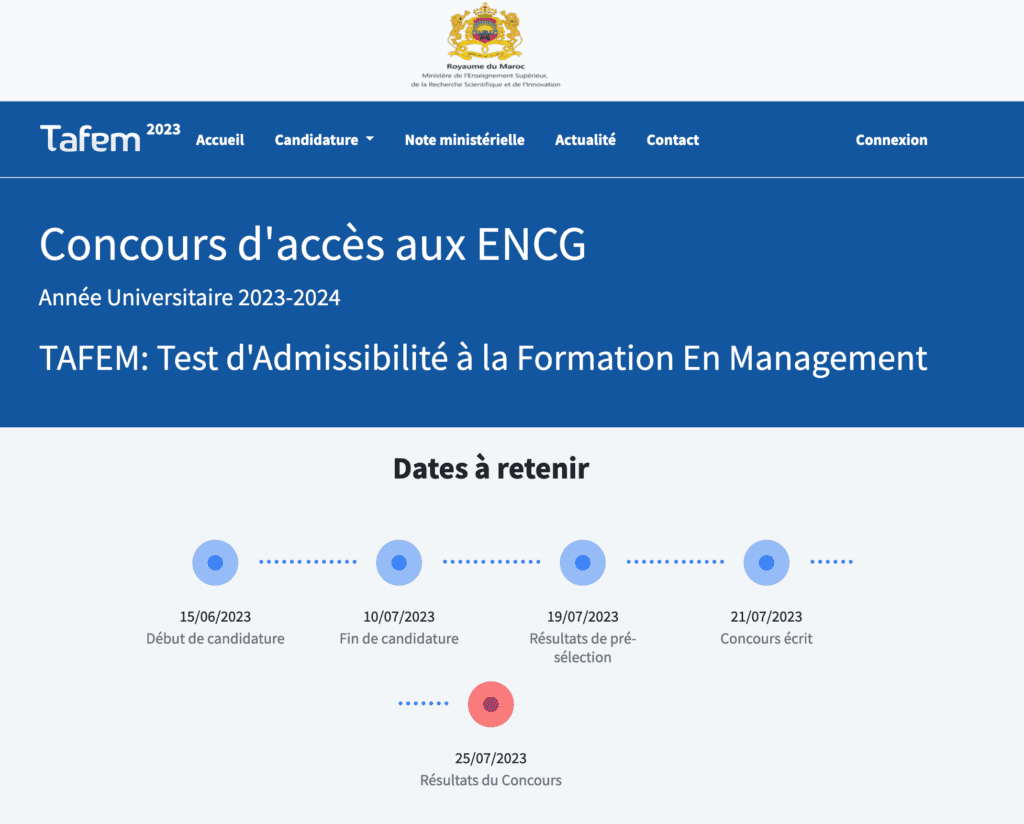 اجراءات التسجيل في المدارس الوطنية للتجارة والتسيير tafem.ma